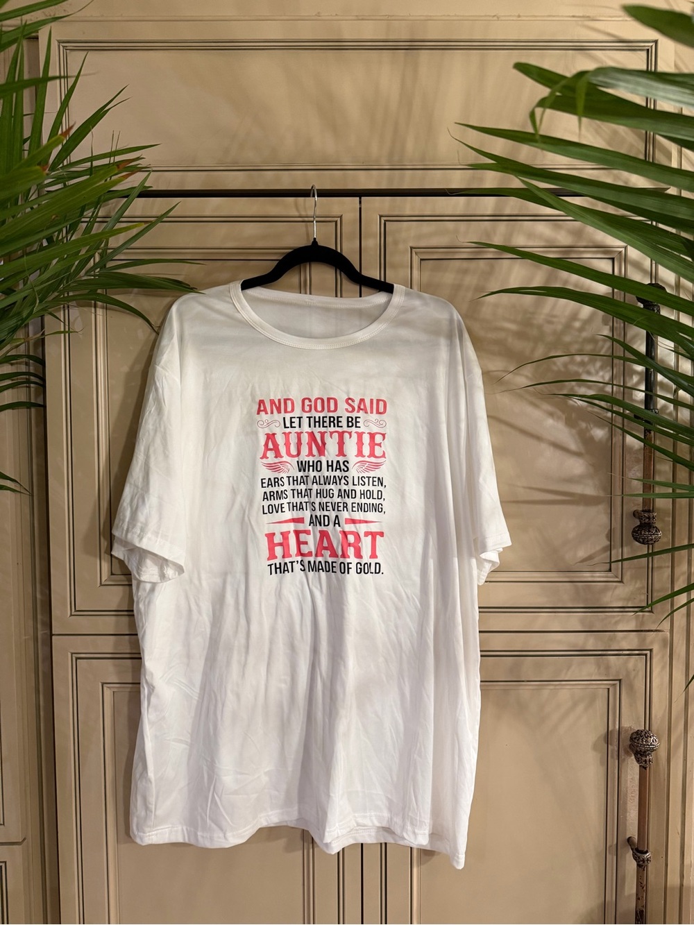 New White 'Auntie' Religious Graphic Tee Shirt T-Shirt Inspirational 2X